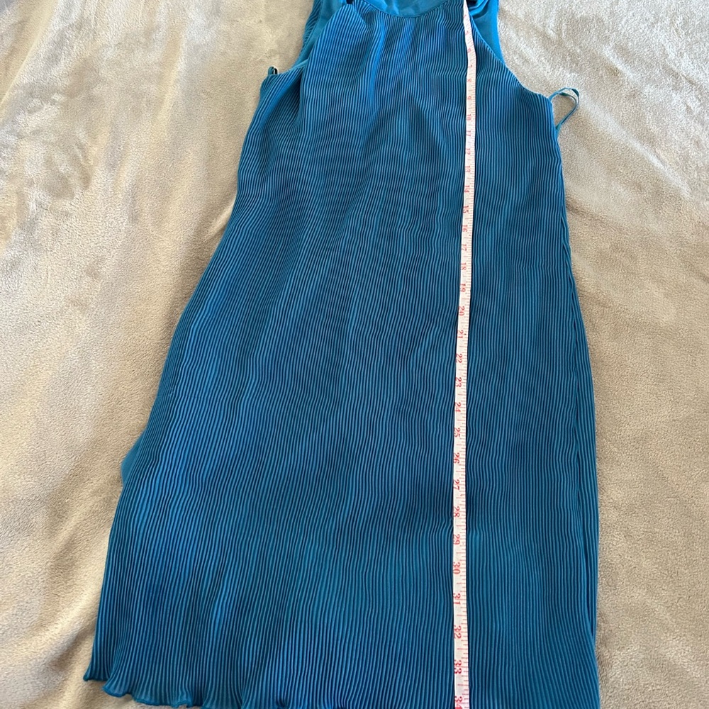 Blue Sleeveless Pleated Dress NWT